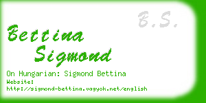 bettina sigmond business card